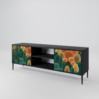 AUTUMN KALEIDOSCOPE 2-Door TV Stand in Black Finish