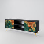 AUTUMN KALEIDOSCOPE 2-Door TV Stand in Black Finish