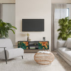 AUTUMN KALEIDOSCOPE 2-Door TV Stand in Black Finish