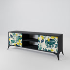 LEMON TREE 2-Door TV Stand in Black Finish