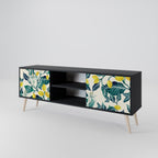 LEMON TREE 2-Door TV Stand in Black Finish