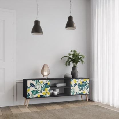 LEMON TREE 2-dörrars TV-bänk i svart finish