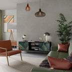 ROYAL GREEN 2-Door TV Stand in Black Finish