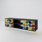 WEIGHTLESS HOURS 2-Door TV Stand in Black Finish