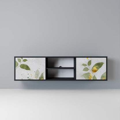 ELEGANT BOTANICS 2-dörrars TV-bänk i svart finish
