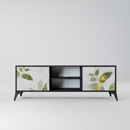 ELEGANT BOTANICS 2-dörrars TV-bänk i svart finish