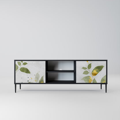 ELEGANT BOTANICS 2-dörrars TV-bänk i svart finish