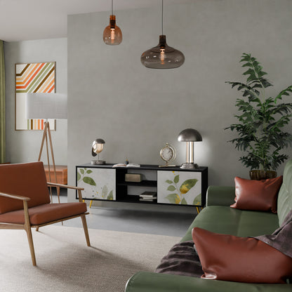ELEGANT BOTANICS 2-dörrars TV-bänk i svart finish