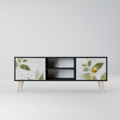 ELEGANT BOTANICS 2-dörrars TV-bänk i svart finish