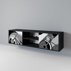 BIKE ENERGY 2-Door TV Stand in Black Finish