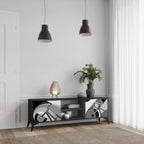 BIKE ENERGY 2-Door TV Stand in Black Finish