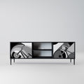 BIKE ENERGY 2-Door TV Stand in Black Finish