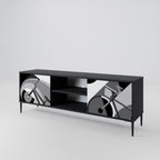 BIKE ENERGY 2-Door TV Stand in Black Finish