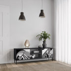 BIKE ENERGY 2-Door TV Stand in Black Finish