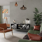 BIKE ENERGY 2-Door TV Stand in Black Finish