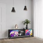 BIKE DREAMS 2-Door TV Stand in Black Finish