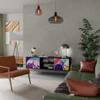 BIKE DREAMS 2-Door TV Stand in Black Finish