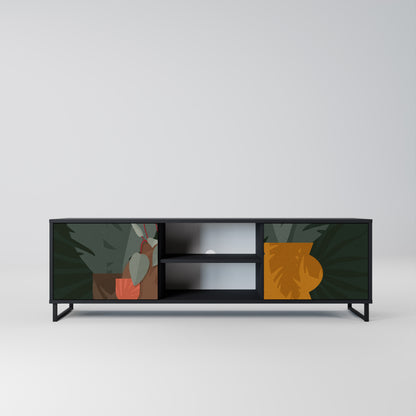 TROPICAL COMPOSITION 2-dörrars TV-bänk i svart finish