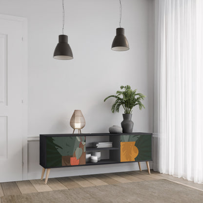 TROPICAL COMPOSITION 2-dörrars TV-bänk i svart finish
