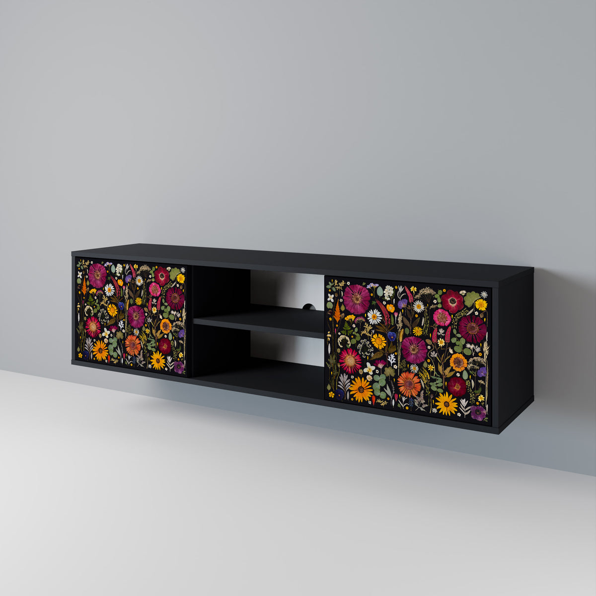 MIDNIGHT GARDEN 2-Door TV Cabinet