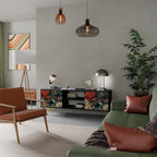 SPROUTING GRACE 2-Door TV Stand in Black Finish