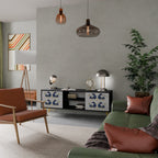 MAJESTIC STEED 2-Door TV Stand in Black Finish