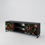 AVIAN GREENERY 2-Door TV Stand in Black Finish