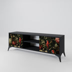 AVIAN GREENERY 2-Door TV Stand in Black Finish