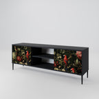 AVIAN GREENERY 2-Door TV Stand in Black Finish