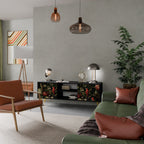 AVIAN GREENERY 2-Door TV Stand in Black Finish