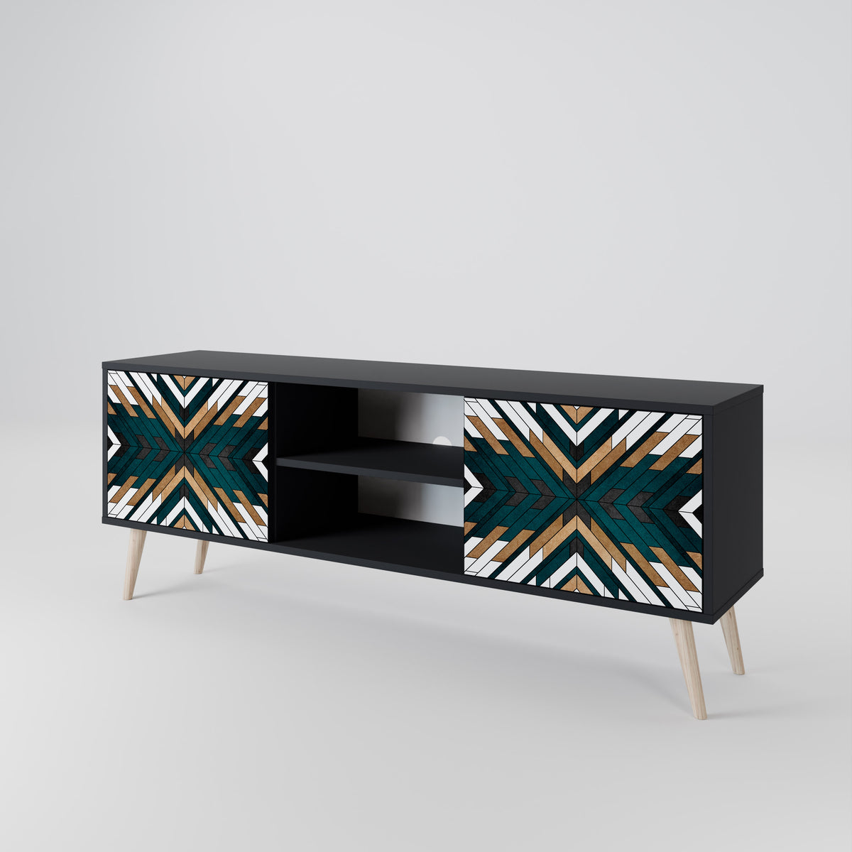 ARTISTIC GEOMETRY TV-bänk med två dörrar