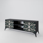 DIMENSION DELIGHTS 2-Door TV Stand in Black Finish