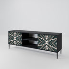 DIMENSION DELIGHTS 2-Door TV Stand in Black Finish