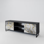TIMELESS GLIDE 2-Door TV Stand in Black Finish