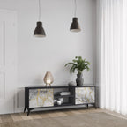 TIMELESS GLIDE 2-Door TV Stand in Black Finish