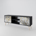 TIMELESS GLIDE 2-Door TV Stand in Black Finish