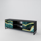 GOLDRUSH ODYSSEY 2-Door TV Stand in Black Finish