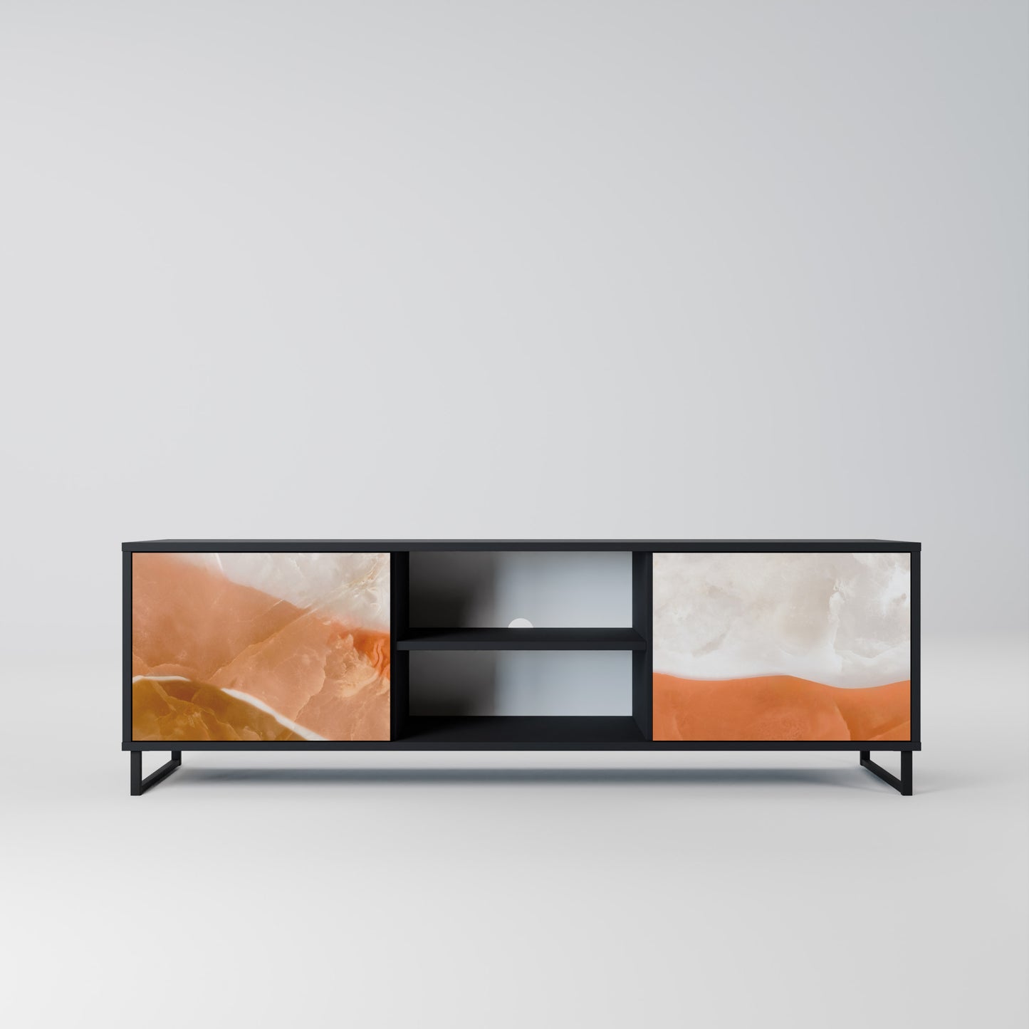 SANDHILLS SPLENDOR 2-dörrars TV-bänk i svart finish