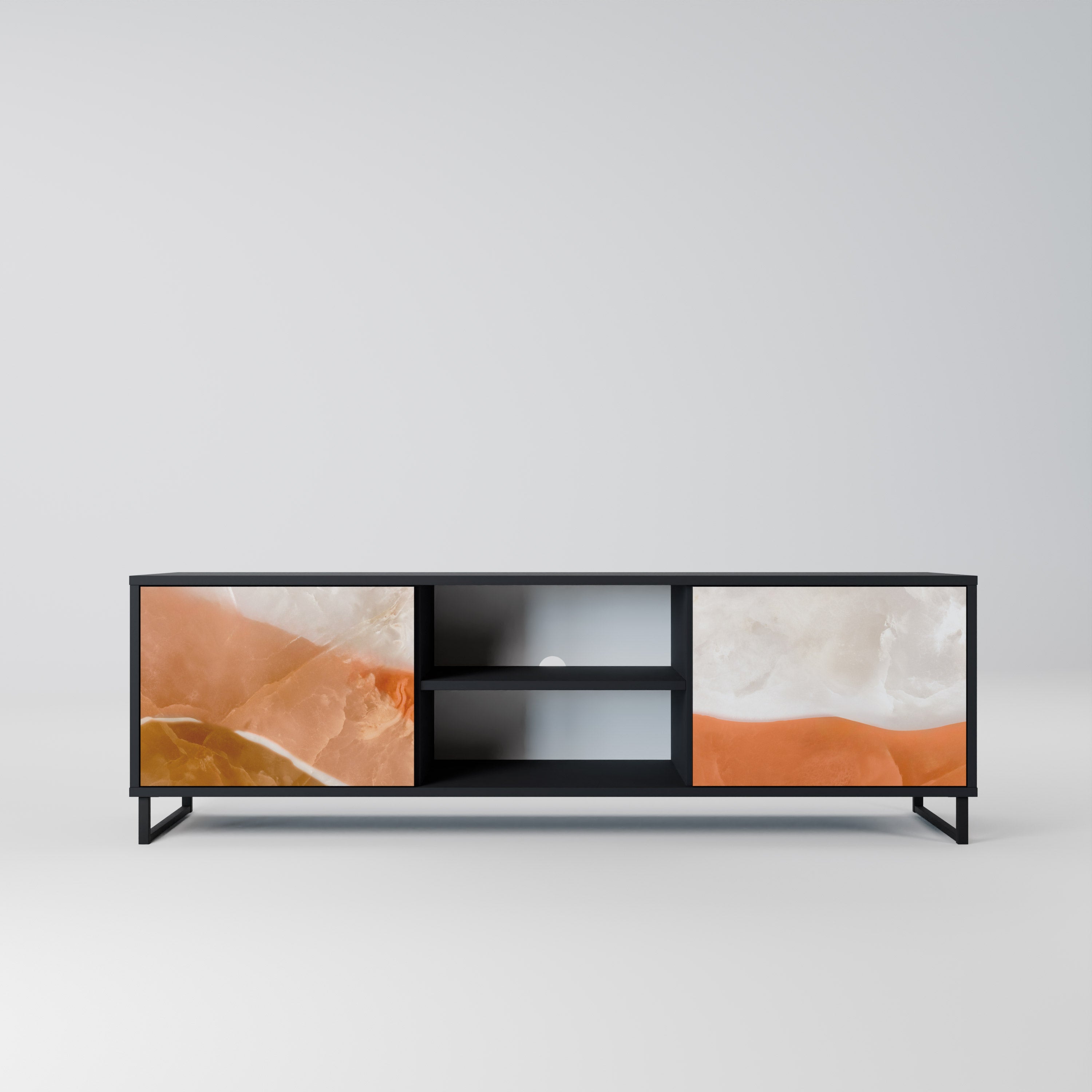 SANDHILLS SPLENDOR 2-dörrars TV-bänk i svart finish