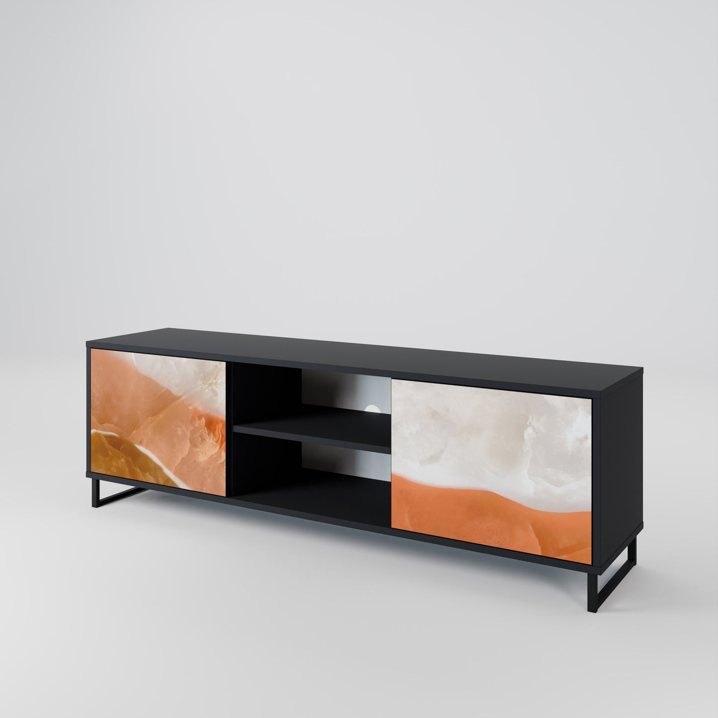 SANDHILLS SPLENDOR 2-dörrars TV-bänk i svart finish