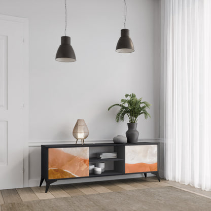SANDHILLS SPLENDOR 2-dörrars TV-bänk i svart finish
