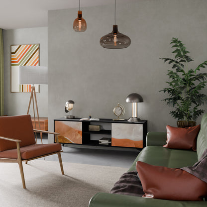 SANDHILLS SPLENDOR 2-dörrars TV-bänk i svart finish
