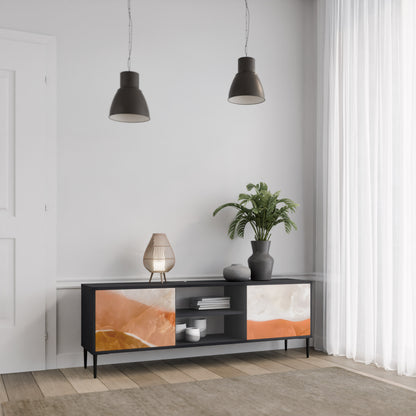 SANDHILLS SPLENDOR 2-dörrars TV-bänk i svart finish