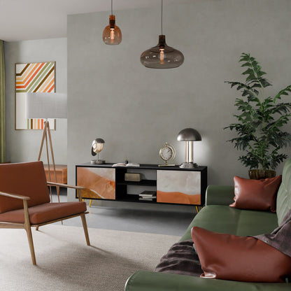 SANDHILLS SPLENDOR 2-dörrars TV-bänk i svart finish