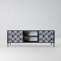 GRAPHITE EYES 2-Door TV Stand in Black Finish