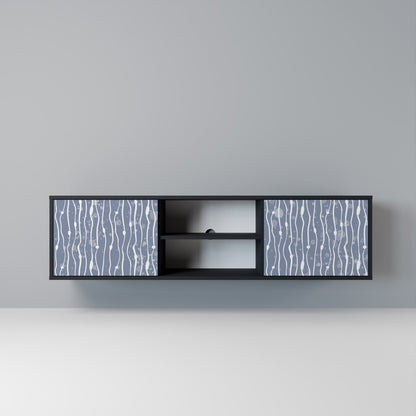 GRAPHITE RAIN 2-dörrars TV-bänk i svart finish