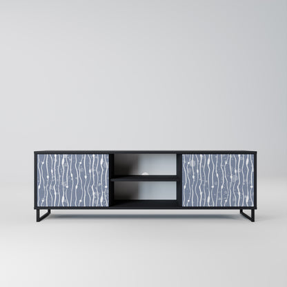 GRAPHITE RAIN 2-dörrars TV-bänk i svart finish