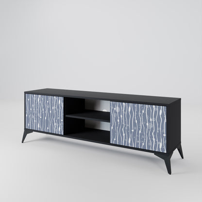 GRAPHITE RAIN 2-dörrars TV-bänk i svart finish