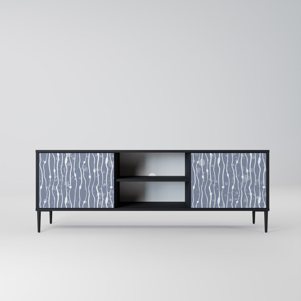 GRAPHITE RAIN 2-dörrars TV-bänk i svart finish