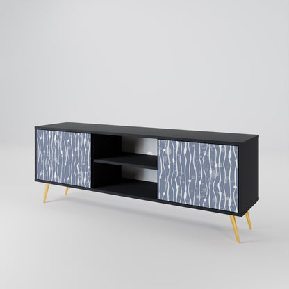 GRAPHITE RAIN 2-dörrars TV-bänk i svart finish